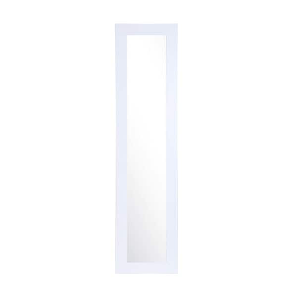 BrandtWorks Oversized Pearl White Glam Industrial Mid-Century Modern Mirror (71 in. H X 16 in. W)