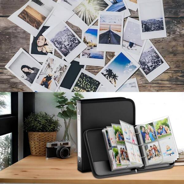 Angel Sar 4 x 6 Black Fireproof Photo Book with 100-Plastic