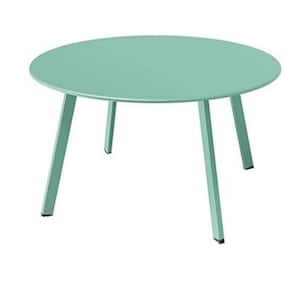 Metal Outdoor Side Tables with Flower Cut Outs, Small Round