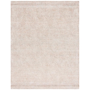 Abstract Ivory/Rust 9 ft. x 12 ft. Geometric Area Rug
