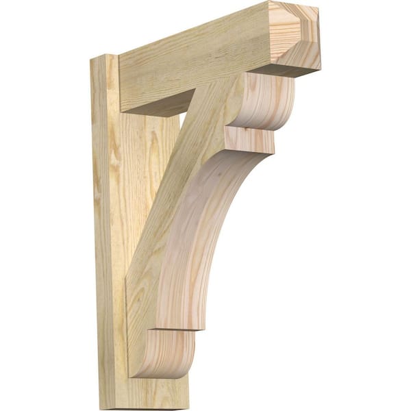 Ekena Millwork 6 in. x 24 in. x 20 in. Douglas Fir Olympic Craftsman Rough Sawn Outlooker