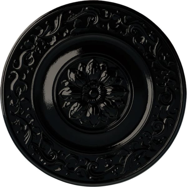 Ekena Millwork 47-5/8 in. x 2-3/4 in. Milan Urethane Ceiling, Black Pearl