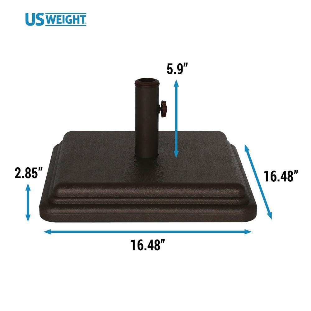Heavy Duty Bronze Concrete Umbrella Base with 4" Stem
