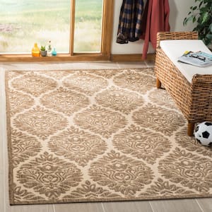 Linden Cream/Beige 4 ft. x 6 ft. Floral Medallion Area Rug