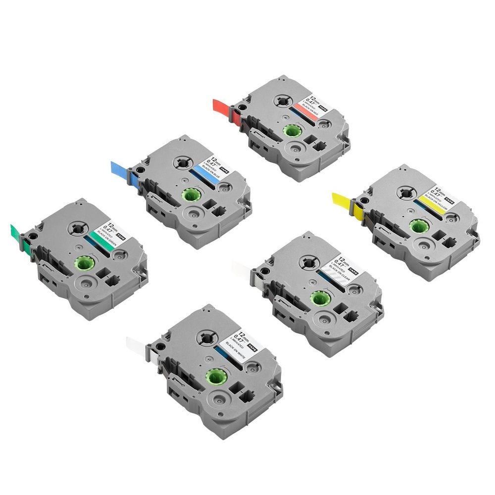 Label Maker Tape, 6 Pack, 0.47 in. /12 mm Colored Refills, Compatible for Various Types of Brother P-Touch 2025 Update price history on PriceWatchPro