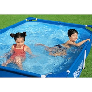 Pro 87 in. x 59 in. Rectangular 17 in. Deep Metal Frame Above Ground Pool