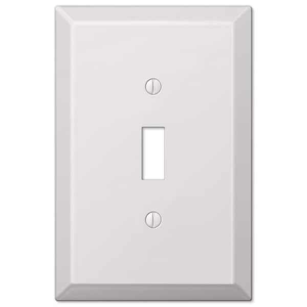 AMERELLE Oversized 1 Gang Toggle Steel Wall Plate - White 463TW - The ...