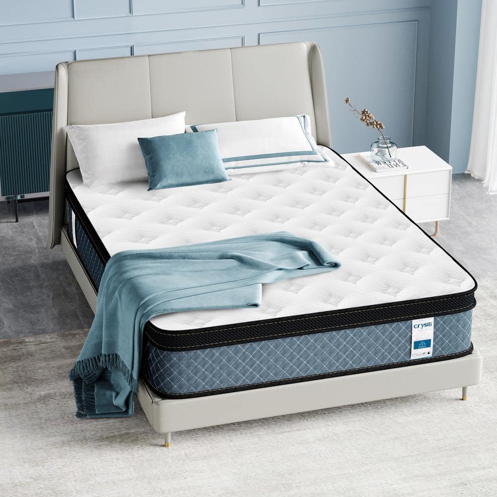 Crystli Queen Medium Memory Foam Hybrid 10 In. Bed-in-a-Box Mattress ...