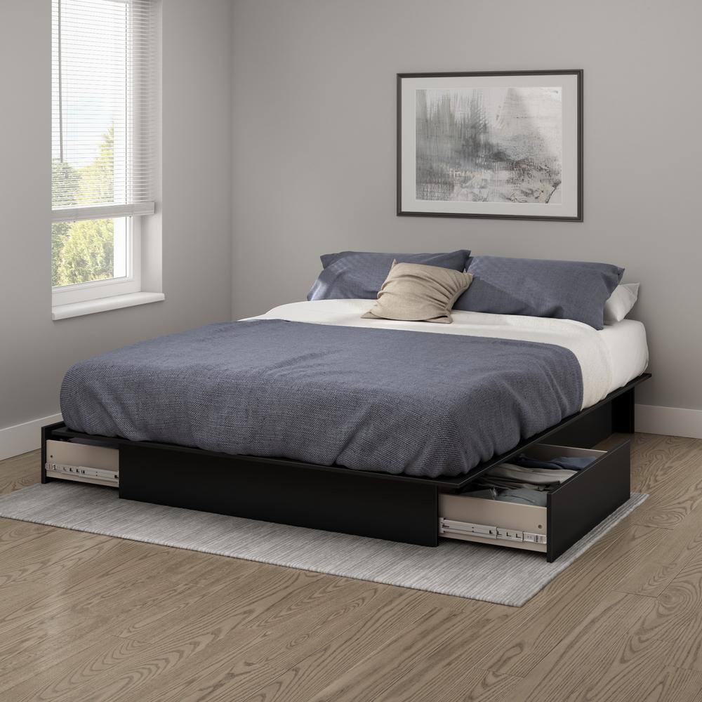 Step One Black Queen Platform Bed - rated 2.5966 stars from 119 reviews