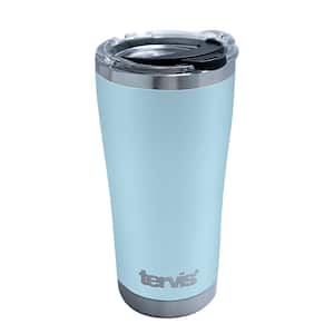 Purist Blue Powder Coat 20 oz. Stainless Steel Tumbler with Lid