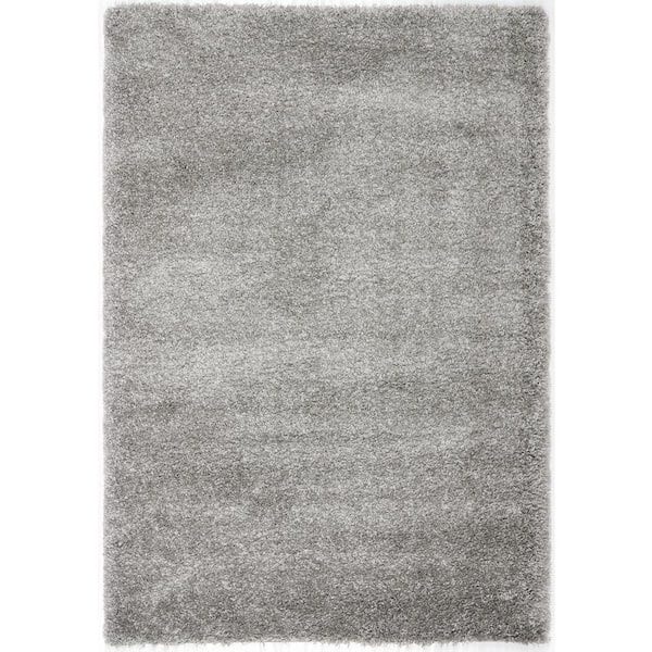 SAFAVIEH Santa Monica Shag Silver 5 ft. x 8 ft. Solid Area Rug