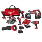 M18 FUEL 18-Volt Lithium-Ion Brushless Cordless Combo Kit (5-Tool) with 1/2 in. Impact Wrench and Deep Cut Band Saw