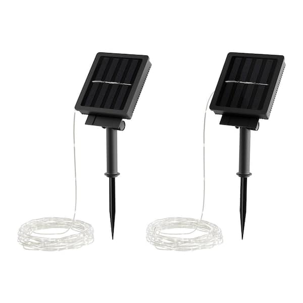 Pure Garden Outdoor 38.65 ft. Solar Cool White LED Rope Light with Copper Wire Strands