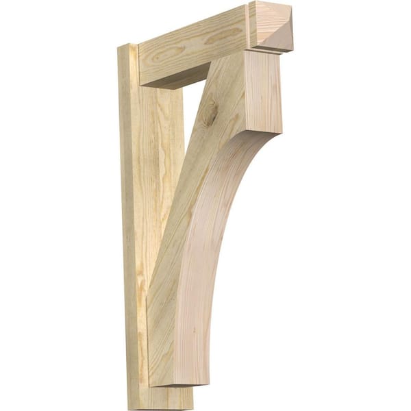 Ekena Millwork 6 in. x 34 in. x 22 in. Douglas Fir Westlake Arts and Crafts Rough Sawn Outlooker