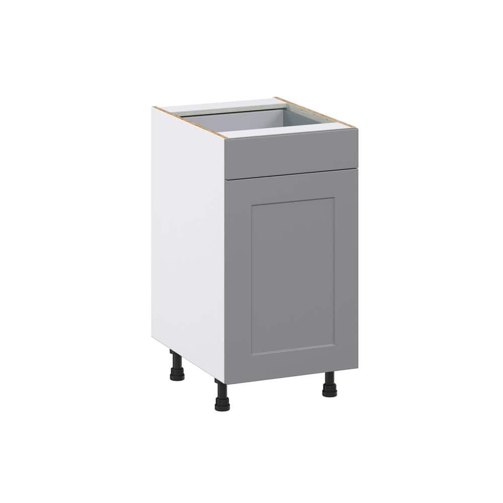 J COLLECTION Bristol Painted Slate Gray Shaker Assembled 2 Waste Bin ...