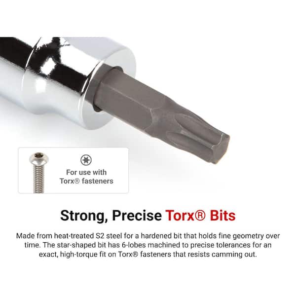 TEKTON Steckschlüsselsatz 37-teilig – Mit Schienen Für 1/4, 3/8 & 1/2 Zoll Antrieb (4–38 Mm)