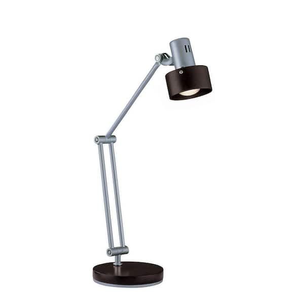 Illumine 23 in. Silver Desk Lamp