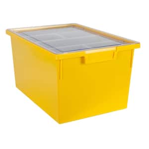 Bin/ Tote/ Tray Divider Kit - Triple Depth 12" Bin in Primary Yellow - 3 pack