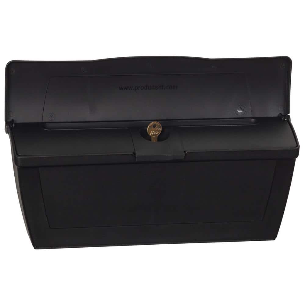 Economic Black Wall Mount Locking Mailbox