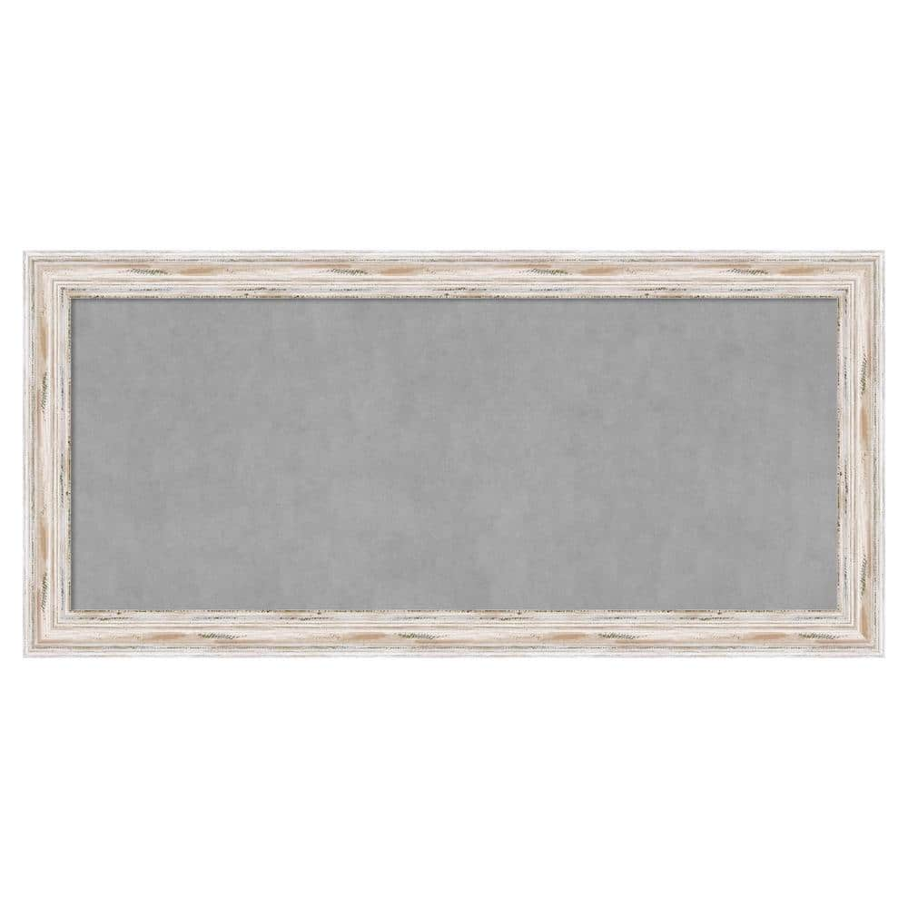 Amanti Art Alexandria White Wash 53 in. x 25 in. Framed Board