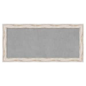 Alexandria White Wash 53 in. x 25 in. Framed Magnetic Board