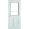 Stanley Doors 32 in. x 80 in. Colonial 9Lite 2-Panel Painted White  Left-Hand Steel Prehung FrontDoor with Internal Grille 9210S-32-L - The  Home Depot