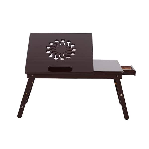 Karl home 13 in. x 8 in. x 20.87 in. Rectangle Brown Bamboo Serving Tray