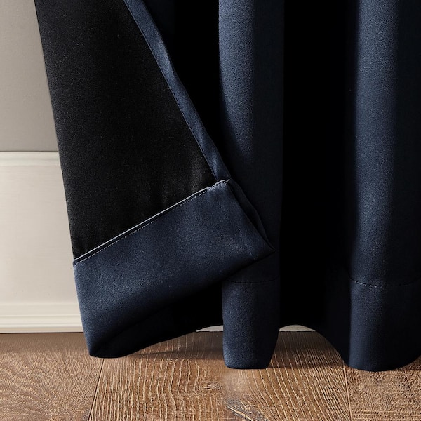 Polyester The Grommet Navy 52 - Sun Zero Curtain in. Blackout 54 Home Grade Theater Oslo L Depot Thermal 59130 Solid x W in.