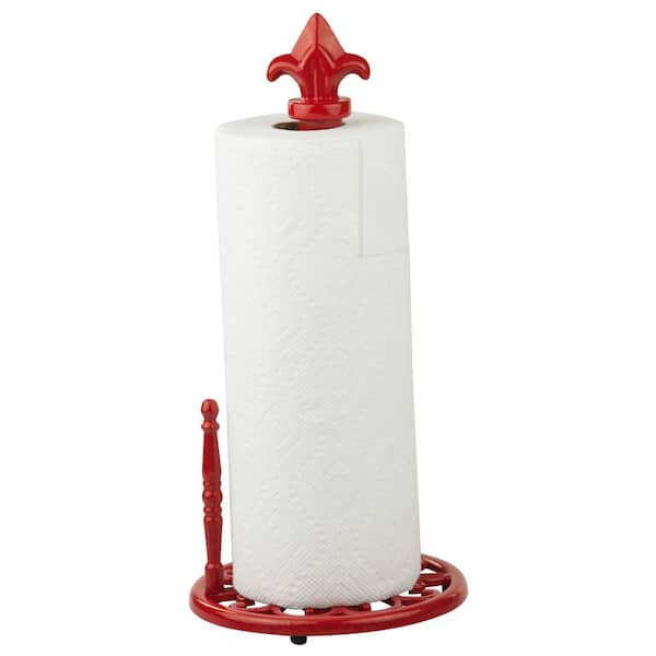 Home Basics Cast Iron Fleur De Lis Paper Towel Holder