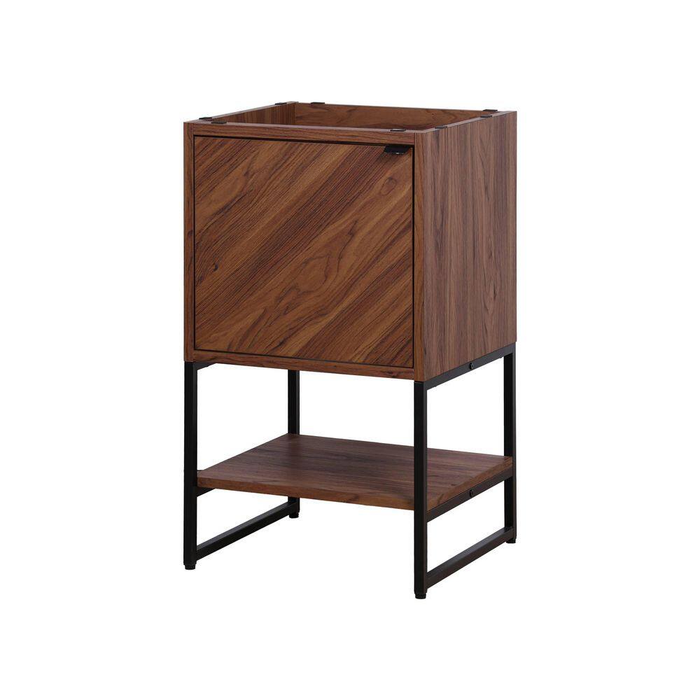 Juhl 20 in. W x 18 in. D x 33 in. H Chevron-Front Modern Minimalist 2-Shelf Bath Vanity Cabinet without Top in Walnut price history on PriceWatchPro