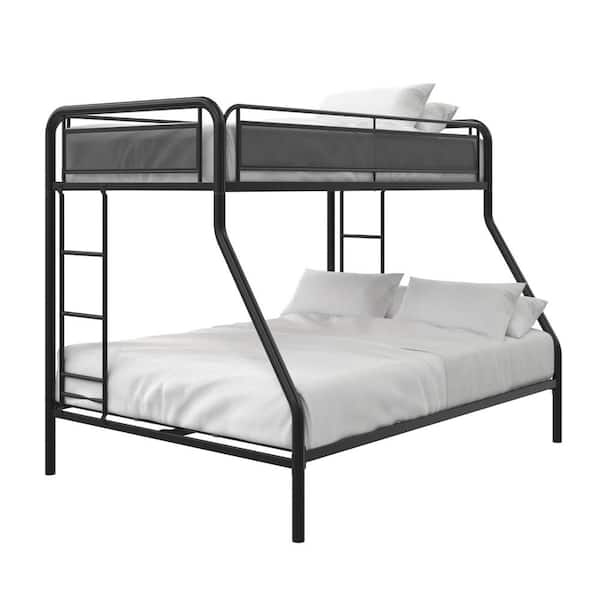 DHP Nadia Twin over Full Black Metal Bunk Bed
