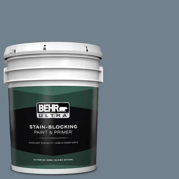 BEHR ULTRA 5 gal. #PPU13-04 Atlantic Shoreline Semi-Gloss Enamel Exterior Paint & Primer