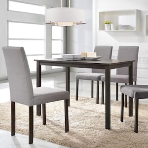 Andrew 5-Piece Gray Fabric Upholstered Dining Set