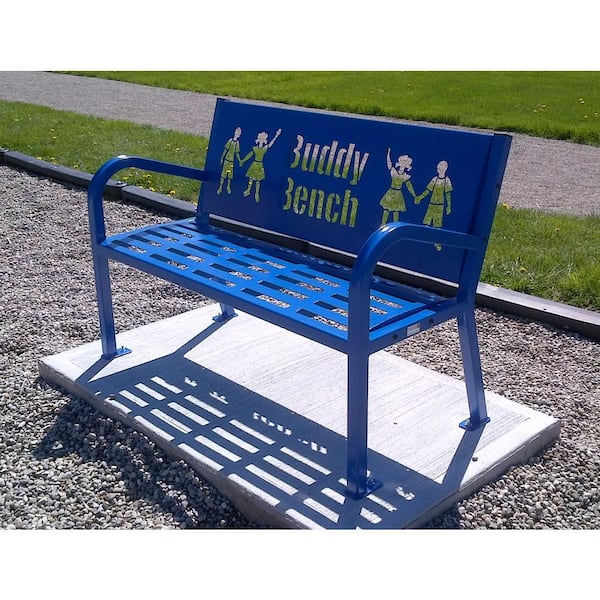4 ft. Blue Buddy Bench
