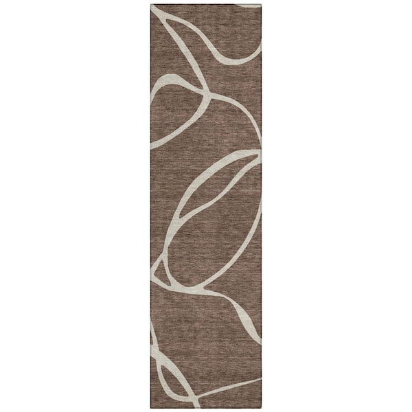 Chantille Machine Washable Indoor/Outdoor Abstract ACN999 Brown 2 ft. 3 in. x 7 ft. 6 in. Area Rug