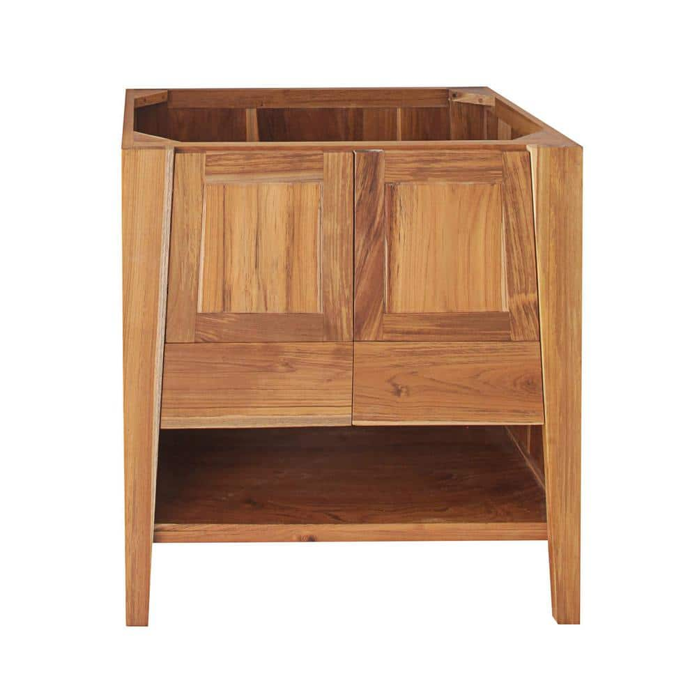 EcoDecors Significado 36 in. L Teak Vanity Cabinet Only in Natural Teak  ST-BT-36-1 - The Home Depot