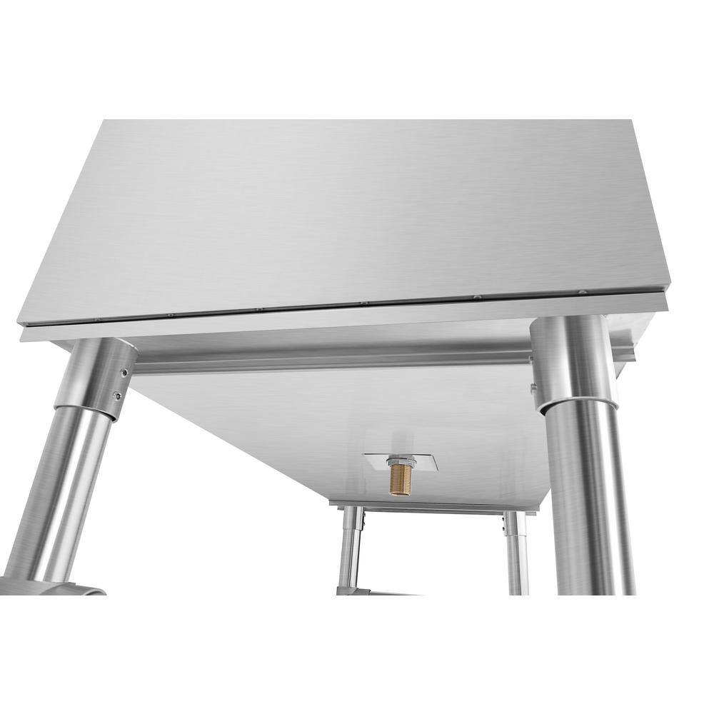 36" Stainless Steel Commercial Underbar Ice Bin with Sliding Lid