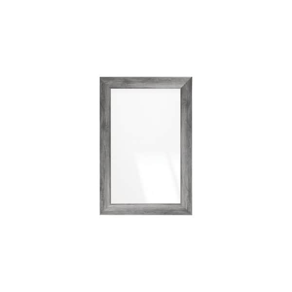 BrandtWorks 25.5 in. W x 38 in. H Dark Gray Barnwood Framed Wall Mirror