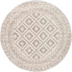 Cornetta Taupe 5 ft. 3 in. Round Area Rug