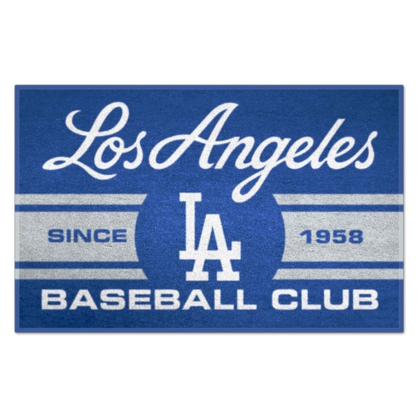 FANMATS MLB Los Angeles Dodgers Gray 2 ft. x 3 ft. Area Rug