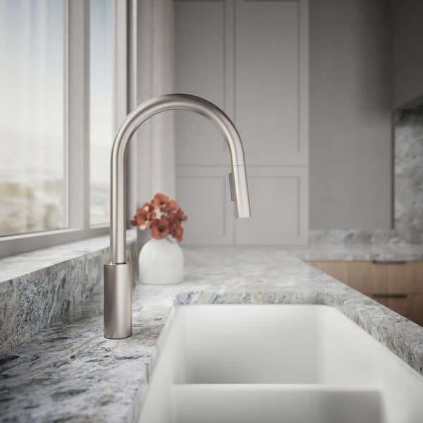 KOHLER Elate Single Handle Pull Down Sprayer Kitchen Faucet in