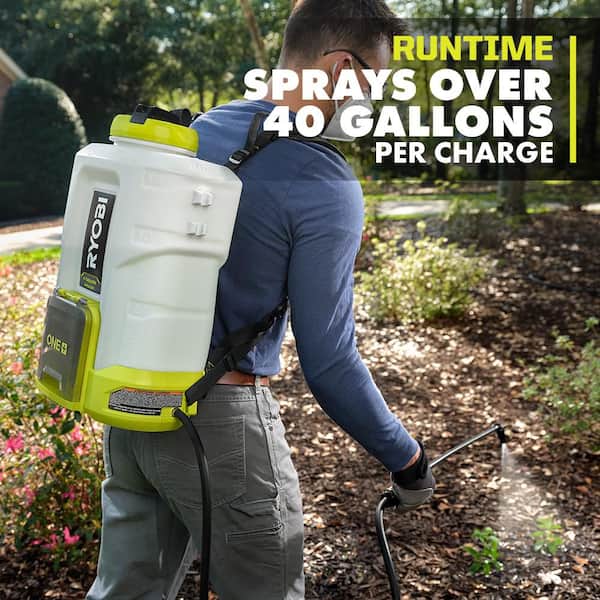 RYOBI ONE+ 18V Cordless Battery 4 Gal. Backpack Chemical Sprayer