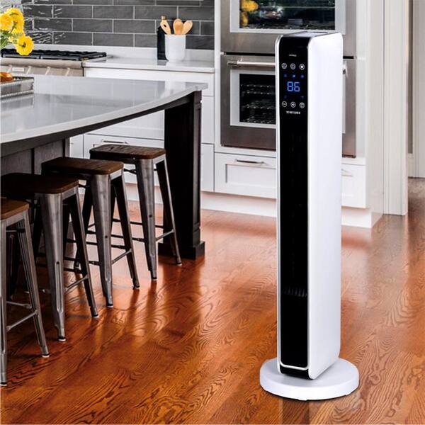 Optimus 29 in. Oscillating Electric Tower Ceramic Heater with Remote  Control 985109279M - The Home Depot