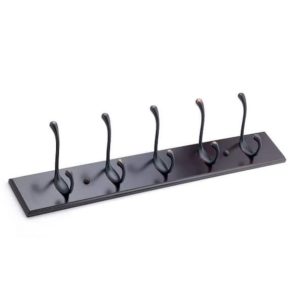 Richelieu Hardware 23-7/8 in. (605 mm) Espresso and Brushed Oil-Rubbed  Bronze Utility Hook Rack T020211BORB - The Home Depot