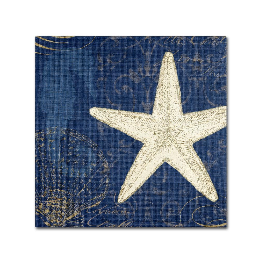 Coastal Moonlight I Teal Canvas Art with Floater Frame