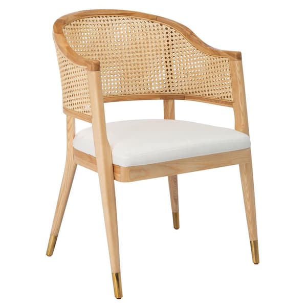 SAFAVIEH Rogue Natural 19 in. Wood Dining Chair