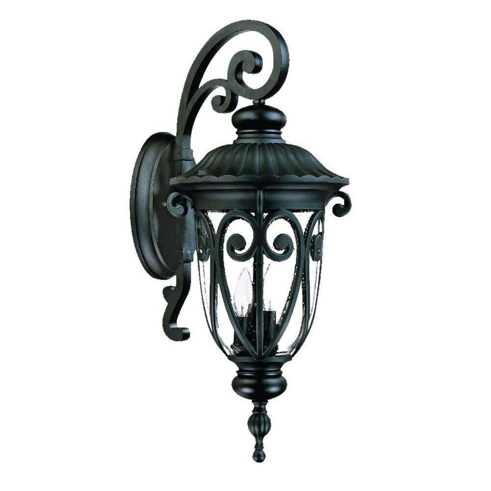 27.5 in. Black Outdoor Hardwired Sconce with No Bulbs Included price history on PriceWatchPro