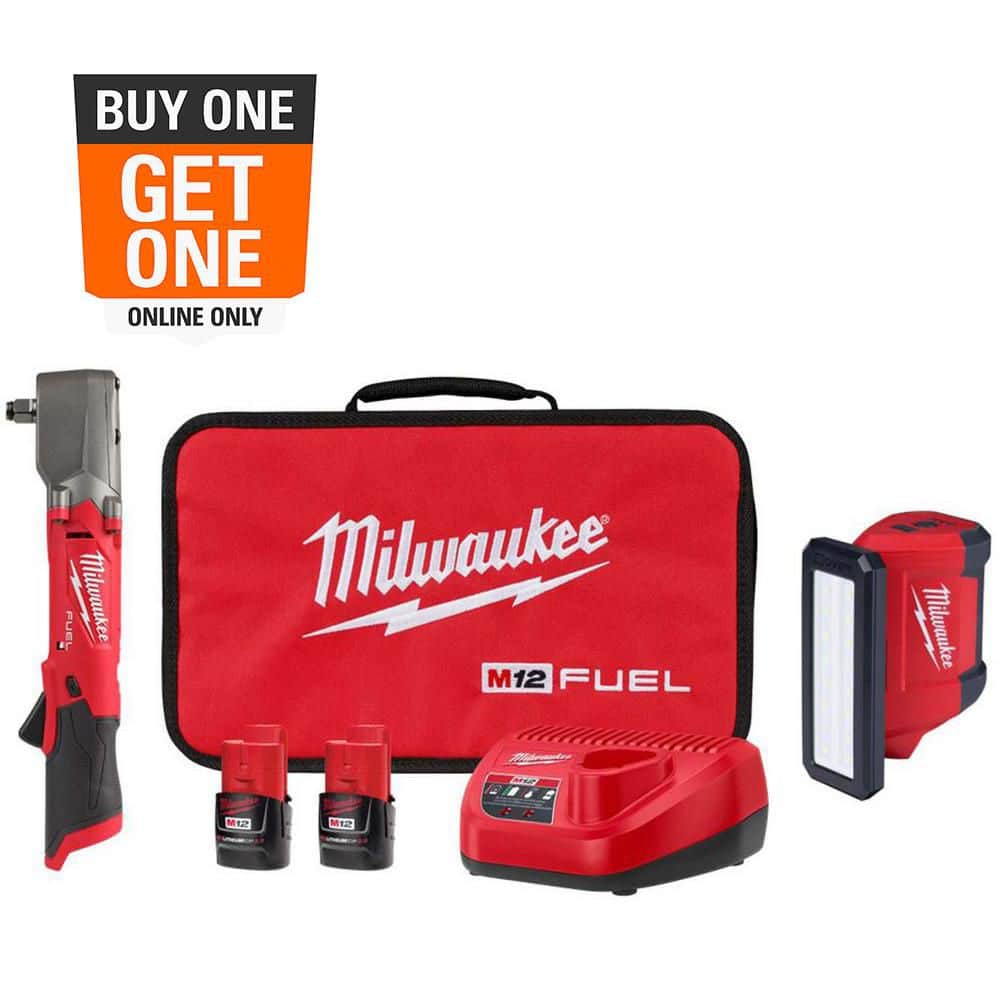 M12 FUEL 12V Lithium-Ion Brushless Cordless 1/2 in. Right Angle Impact Wrench Kit w Two 2.0 Ah Batteries & ROVER Light price history on PriceWatchPro