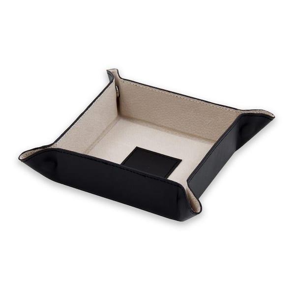BEY-BERK Black Leather Snap Valet