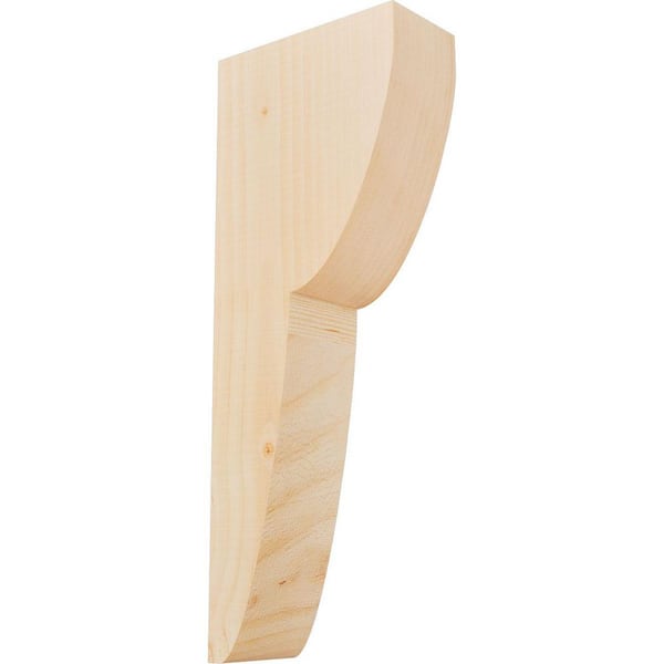 Ekena Millwork 3-1/2 in. x 8 in. x 20 in. Douglas Fir Crestline Smooth Corbel